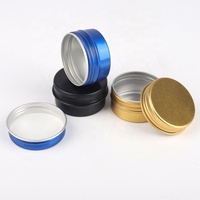 30ml 1 oz vide petit rond argent noir blanc or rose bleu pot en aluminium baume à lèvres stockage en aluminium conteneur en fer blanc boîte