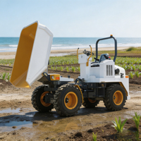 Dumper articulé sur roues de 3 tonnes, 4x4, tout-terrain, camion benne de chantier, 3000 kg, moteur diesel, benne pivotante pour l'exploitation minière