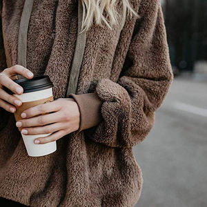 Garantía de Comercio de moda de noche fiesta noche mujeres Jersey peludo Sudadera con capucha - Product Image 4