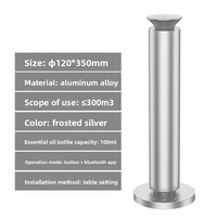 Diffuseur d'arômes intelligent cylindrique en métal pour hôtels, centres commerciaux, grands espaces - Silencieux, à activation tactile, diffuseur de parfum à deux fluides pour HVAC