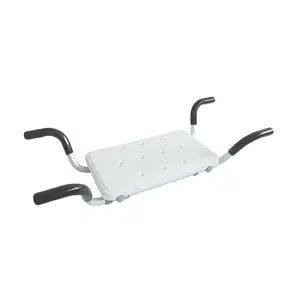 White No Assembly Required Lightweight Suspended Bath Seat, Shower Board Aluminum Shower Chair for disabled