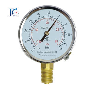 Manomètre de pression sous vide personnalisable, connexion en laiton 1/4 NPT - Product Image 1