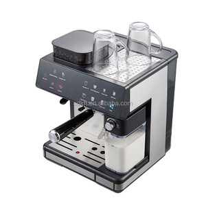 <span class=keywords><strong>Cafetera</strong></span> <span class=keywords><strong>Espresso</strong></span> Italiana Semiautomática 3 en 1 de Acero Inoxidable, 20 Bares de Presión, Sistema de Agua Caliente Eléctrico para el Hogar - Product Image 4