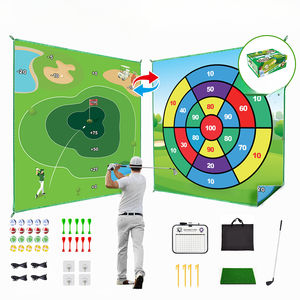 Tapis de pratique de <span class=keywords><strong>golf</strong></span> à 2 faces de 180cm Ensemble de jeu de balançoire décontracté Double texture d'herbe Antidérapant Entraînement intérieur et extérieur - Product Image 1
