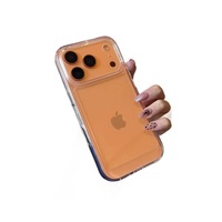 Pour iPhone 17 Pro Max, iPhone 16 et iPhone 15 Plus – Coque rigide transparente en acrylique simple avec protection antichoc, pressée à chaud