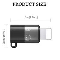 Pack de 1/2 adaptateurs USB Type C (femelle) vers iOS (mâle) compatibles avec iPhone 14 13, connecteur audio Plug & Play pour microphone et mini-récepteur