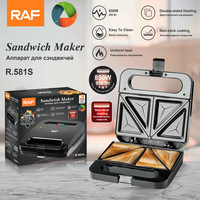 Machine à sandwich/gaufrier compacte et économe en énergie, 750W, compatible 110V (norme US) et 220V (norme UE), pour usage domestique ; idéale pour les repas légers et le pain grillé.