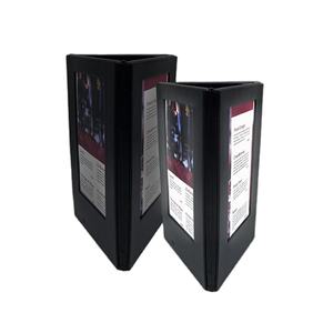 Soporte de Mesa Giratorio de 3 Lados de Cuero PU Negro al por Mayor para Menús y Cubiertas de Libros con LED - Product Image 5