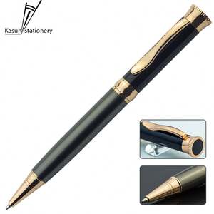 Bolígrafo de Metal de Lujo con Logotipo Personalizado, Acabado en Negro Metálico y Detalles en Oro Rosa - Product Image 6