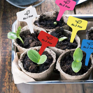 Модернизированные этикетки для растений, пластиковые уплотненные водонепроницаемые прочные желтые садовые бирки Т-типа - Product Image 5