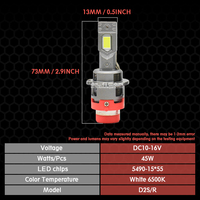 Bombilla LED para Faros Delanteros CGD D2SR, Conexión Directa, 45W, 6500K, Reemplazo de Xenón HID D2S D2R, Actualización de Iluminación Automotriz, Bombilla Original