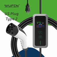 Nouvelle station de recharge rapide AC de type 2 Wufen avec IP67 3,5 kW/7 kW réglable pour les États-Unis pour le chargeur de véhicule électrique portable BYD