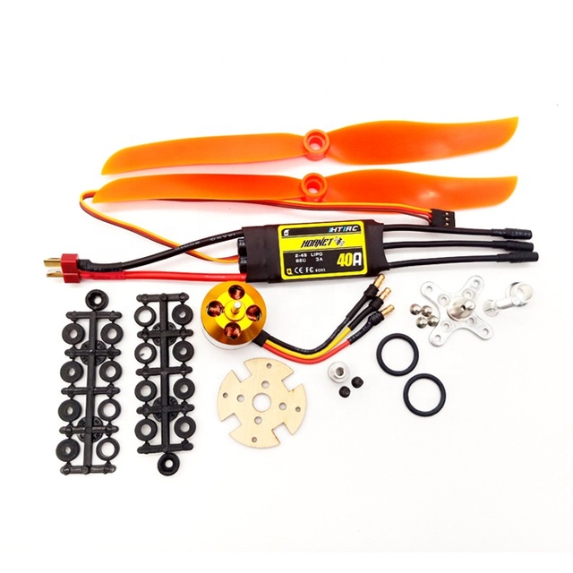 2450KV Motor Hornet 40A Brushless ESC 2-4S Propeller Set 5030 RC Fixed Wing Helicopter Metal Waterproof Model Airplane RC Drone