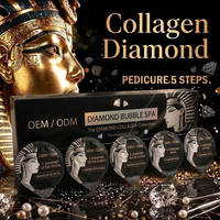 Kit de Pédicure Spa Doré à Effervescence pour Soins des Pieds, Cristaux Détoxifiants Activants, Vente Directe Usine, Marque Privée, pour Spa des Ongles