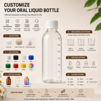 Bouteilles de sirop oral en plastique PET de qualité supérieure, 120 ml, de qualité alimentaire, réutilisables, personnalisables, écologiques, pour le stockage de liquides médicaux