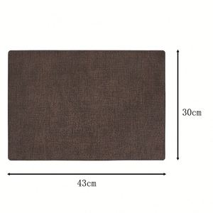 Faux Linen Waterproof & Heat Resistant Mats 43*30Cm <b>Placemats</b> <b>for</b> Dining <b>Table</b> - Product Image 6