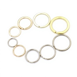 Metal <b>Split</b> <b>Key</b> <b>Ring</b> Flat Keychain Electroplated Alloy O <b>Ring</b> for Car <b>Keys</b> Bag Accessories Promotional Gift - Product Image 4