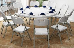 Trung Quốc Bán Buôn Hiện Đại Kim Loại Ngoài Trời Tiệc Vòng Nhựa Gấp Bảng - Product Image 6