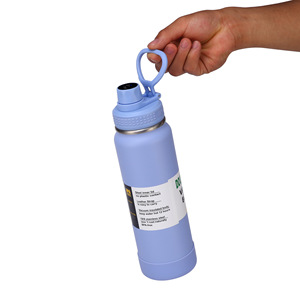 Bouteilles d'eau isothermes en acier inoxydable 1000ml 800ml 600ml avec affichage de la température, base en silicone, anti-fuite latérale - Product Image 4