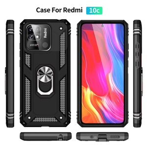 Funda Protectora para Teléfono <span class=keywords><strong>Xiaomi</strong></span> <span class=keywords><strong>Redmi</strong></span> <span class=keywords><strong>10C</strong></span>, Resistente a Impactos, TPU + PC, con Soporte Giratorio de 360 Grados, Venta al Por Mayor - Product Image 2