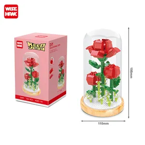 Bloques <span class=keywords><strong>de</strong></span> construcción <span class=keywords><strong>de</strong></span> plástico con <span class=keywords><strong>flores</strong></span> entrelazadas, mini bloques <span class=keywords><strong>de</strong></span> construcción <span class=keywords><strong>de</strong></span> inteligencia - Product Image 1