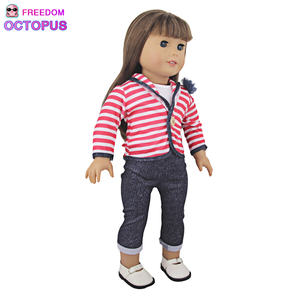 Muñeca americana de 18 pulgadas, ropa a rayas, traje, <span class=keywords><strong>precio</strong></span> barato, novedad de <span class=keywords><strong>2022</strong></span> - Product Image 3