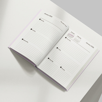 Taille A5 personnalisée 160gsm tissu couverture Journal musulman chrétien Art prière pour avec couverture rigide fil lié 5x8 feuille Bi