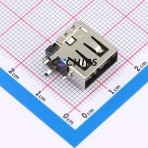 AF 14.0 CC-T USB Connector Through hole Component (THT) Connector Type-A USB 2.0 Female Side Insert - Product Image 1