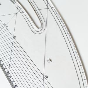 Règle de couture incurvée en plastique acrylique Shenkir, épaisseur 3 mm, transparente, longueur maximale 43 cm, pour usage promotionnel - Product Image 3