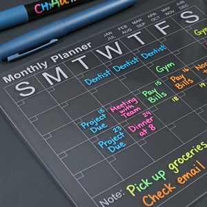 Calendrier magnétique transparent en acrylique pour réfrigérateur, planificateur mensuel personnalisé, design effaçable, décoration quotidienne pour cuisine et maison - Product Image 2