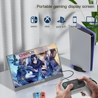 HGFRTEE Monitor portátil para juegos FHD de 17,3 pulgadas, extensor de pantalla tipo C para computadora portátil y móvil