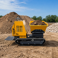 Kleiner Mini-Muldenkipper 500kg 1000kg Hydraulischer Selbstladender Raupenkipper Euro5/EPA-Motor Frontlader Kompaktlader für die Landwirtschaft