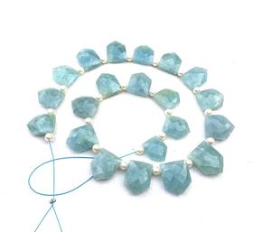 Cuentas de Aguamarina Natural para fabricación de joyas, 20 unidades, facetadas, color marrón, collar de pulsera Popular, 2022 - Product Image 1