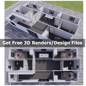 Maison préfabriquée moderne de 30 pieds, alimentée à l'énergie solaire, petite maison conteneur extensible pour les résidences de villégiature et le personnel des chantiers de construction - Product Image 6