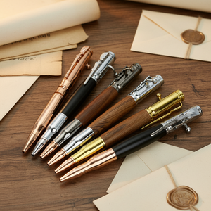 SEAPEN 1.0mm Writing Width Metal Ballpoint Pen Customizable Logo Metal <strong>Bullet</strong> Model Design Pen Black/Blue Ink - Product Image 1