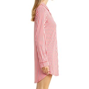<span class=keywords><strong>Camicia</strong></span> da <span class=keywords><strong>notte</strong></span> da donna elegante da donna con stampa a righe rosse di alta qualità - Product Image 4