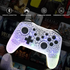 YLW Pengontrol nirkabel, desain retak genggam Gamepad pemutar <span class=keywords><strong>Game</strong></span> untuk saklar 2 pengontrol lampu RGB - Product Image 3