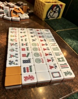 Ensemble de Mahjong Classique de Luxe en Acrylique, 160 Tuiles, Résistant à l'Eau, Durable, pour 4 Joueurs, Divertissement à Domicile, Article de Collection
