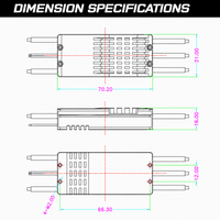Contrôleur de vitesse de moteur sans balais BLDC de qualité industrielle ESC U60 V2 5-14S LiPo 60A Max pour les loisirs de radiocommande