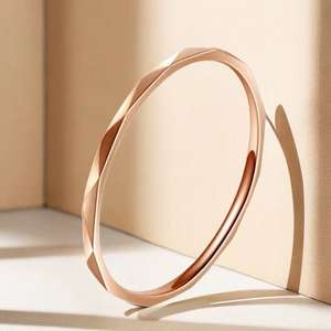 Tendance actuelle, bagues pour le petit doigt unisexes en acier inoxydable, plaquées or et or rose, idées de cadeaux de mariage/fête à la mode pour hommes et femmes - Product Image 3