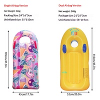 Opblaasbaar surfplankje voor kinderen, paddleboard, waterski-speelgoed, fruitpatroon, 105 cm x 45 cm, MTCLB023 model