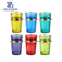 Verres à thé marocains Garbo Factory, style vintage du Moyen-Orient, couleur vintage, 130 ml, ensemble de verres Beldi