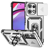 Coque de téléphone pour iPhone 17 16 15 14 13 12 11 Pro Max avec cache-caméra coulissant et béquille rotative