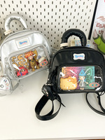 Mochila Ita Personalizada con Diseño de Cordero Adorable, Bolsa Ita Transparente para Exhibición de Mercancía de Anime con Ventana Transparente