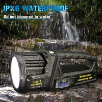 Lampe de camping d'urgence multifonction étanche à main rechargeable par USB, projecteur solaire à LED