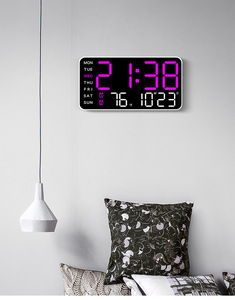 Wholesale Multifunctional Display Brightness Adjustable Timer Alarm <b>LED</b> Digital Table <b>Clock</b> Home Decor Office HEA-703 Digital Di - Product Image 1