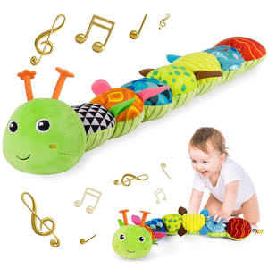 Baby <strong>Musical</strong> Caterpillar Toys Infant <strong>Stuffed</strong> <strong>Animal</strong> Toy with Crinkle and Rattles Soft Sensory Toys with Textures for <strong>Newborn</strong> - Product Image 1
