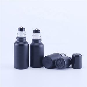 Botellas de Vidrio Negro Mate de 10ml 15ml 20ml 30ml 50ml 100ml con Bola Rodante de Acero Inoxidable para Perfume y Aceites Esenciales - Product Image 6