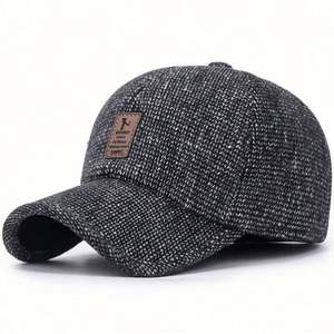 Casquette de sport automne-hiver pour hommes d'âge moyen et seniors, casquette de baseball en coton pour cyclisme en extérieur, style urbain, chaude et protectrice pour les oreilles - Product Image 1