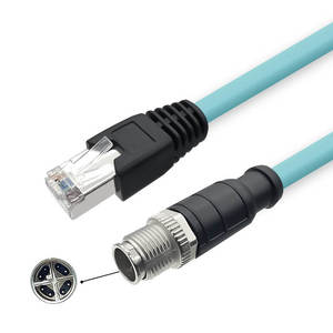 M12 để RJ45 <span class=keywords><strong>c</strong></span>áp CAT7 Mười Gigabit cao linh hoạt kéo chuỗi 4 lõi 8 lõi ADX Loại mã hóa máy ảnh <span class=keywords><strong>c</strong></span>ông nghiệp <span class=keywords><strong>C</strong></span>áp <span class=keywords><strong>c</strong></span>ảm biến - Product Image 1